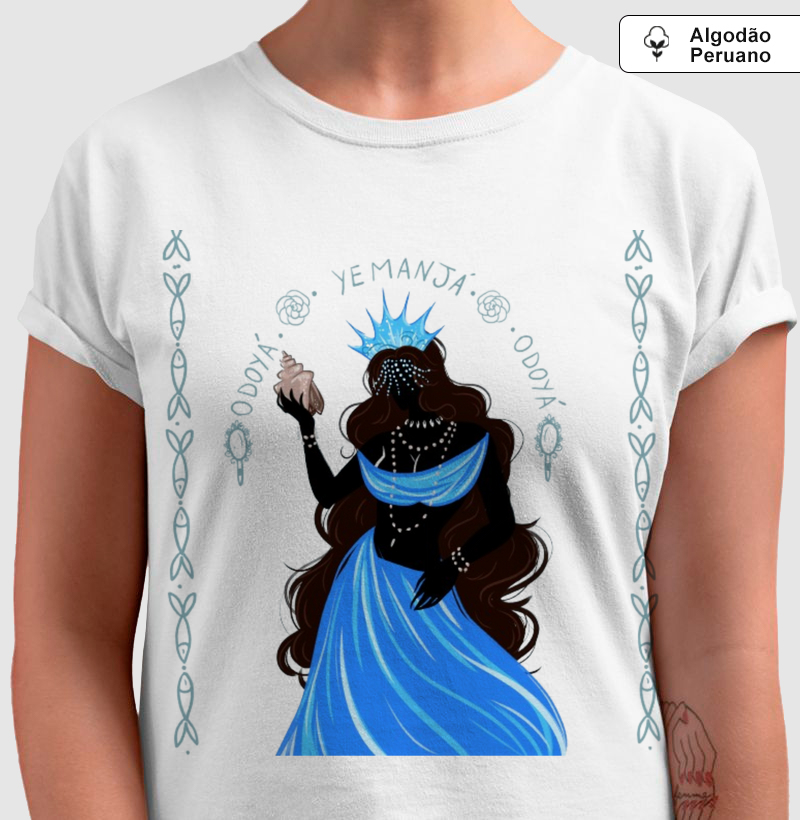 Camiseta  Odoyá Yemanjá 100% Algodão