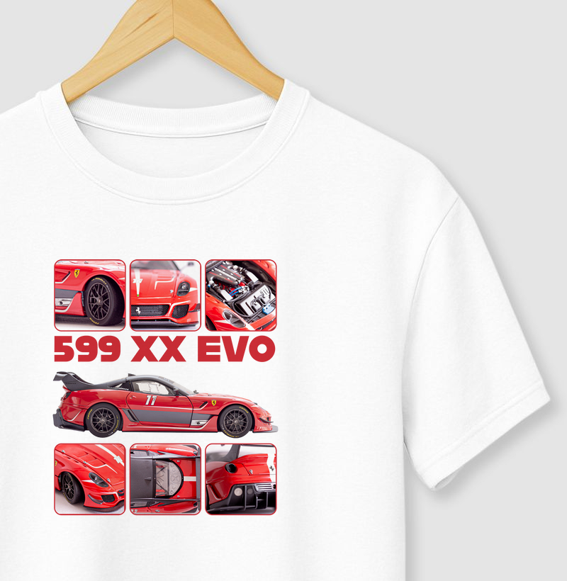 Camiseta estampada para colecionador miniatura 1:18 Ferrari 599 XX EVO