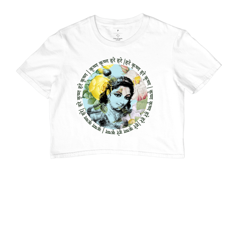 Cropped Krishna Flautista Floral