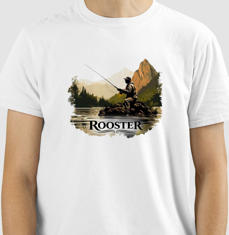 camiseta pesca rooster