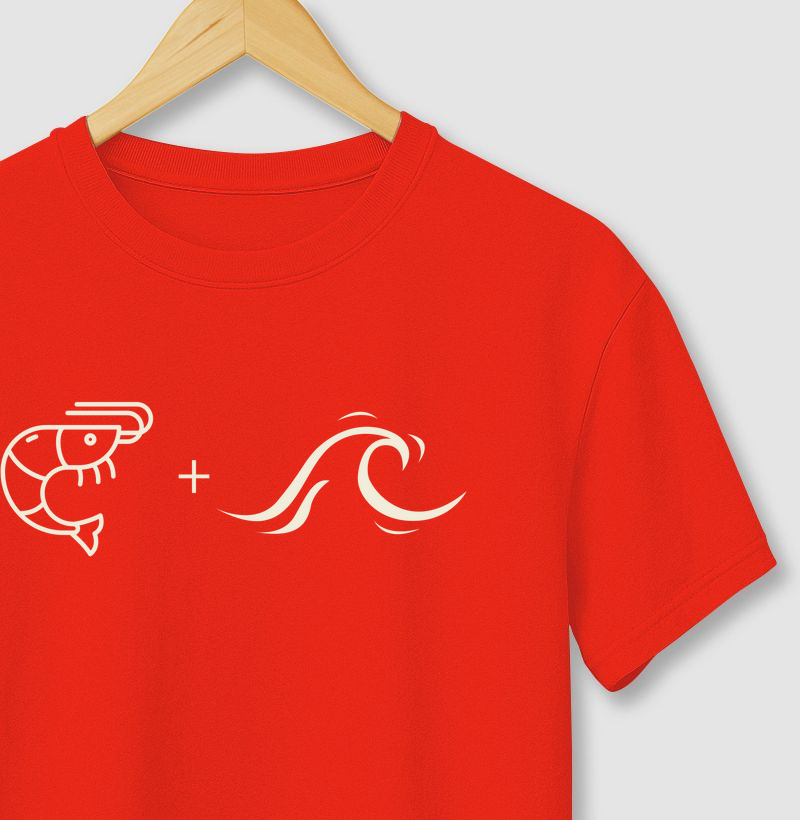 Camiseta Camarão Onda