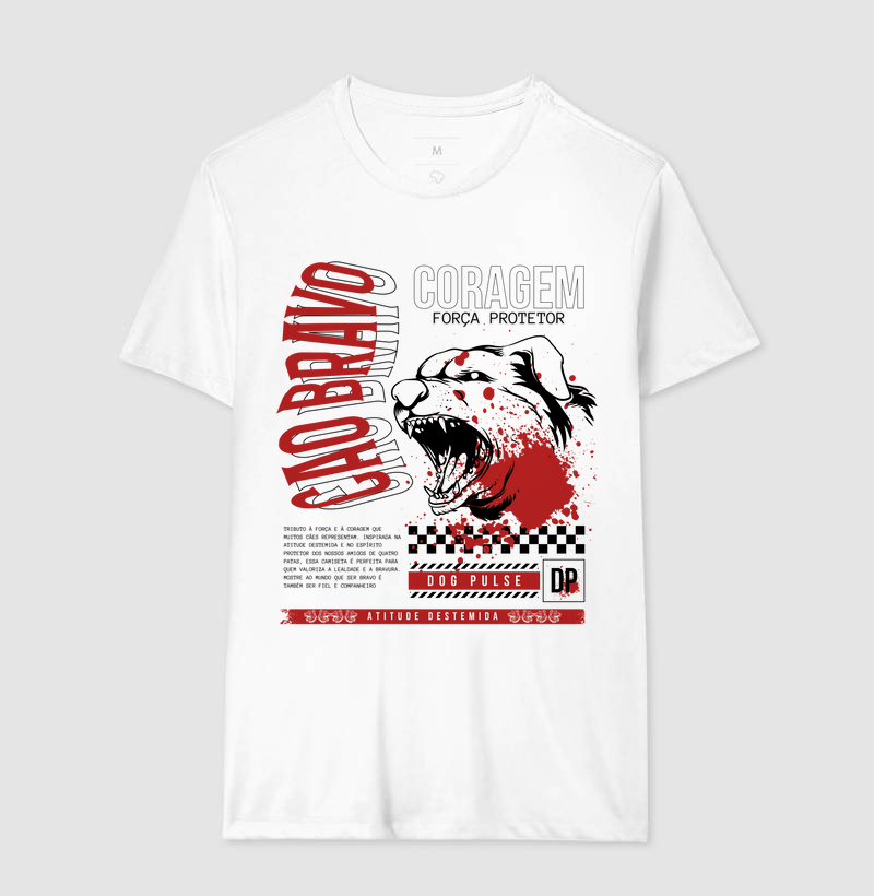 Camiseta Dog Pulse Cão Bravo - White