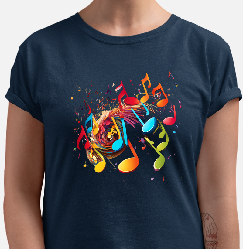 camiseta carnaval, notas musicais