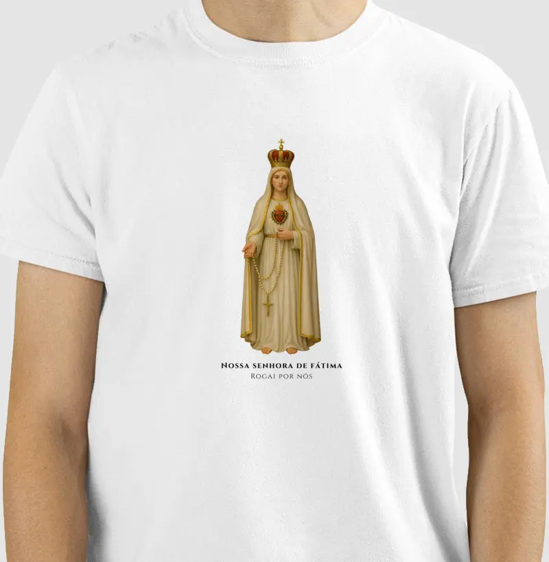Camiseta - Nossa Senhora de Fátima - Rogai por nós