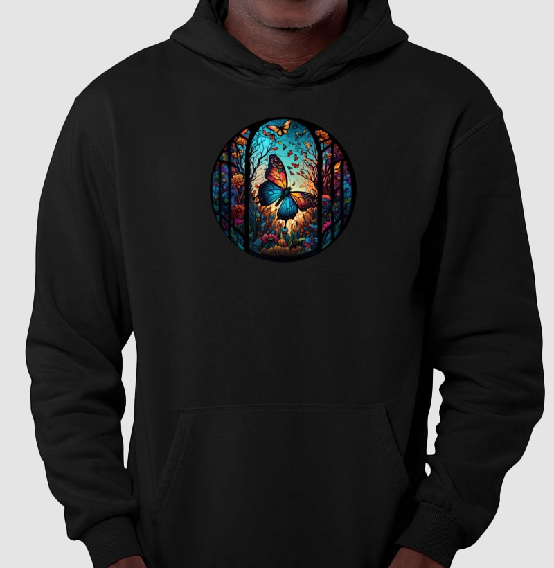 Butterfly Vitral - Moletom Hoodie