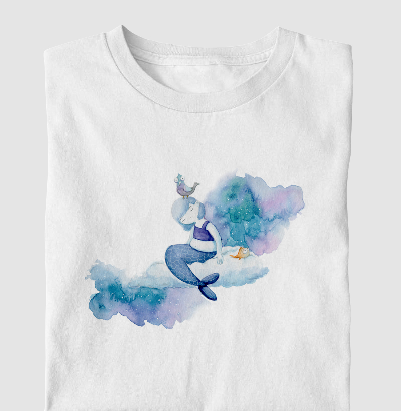 Camiseta Infantil Nas Nuvens