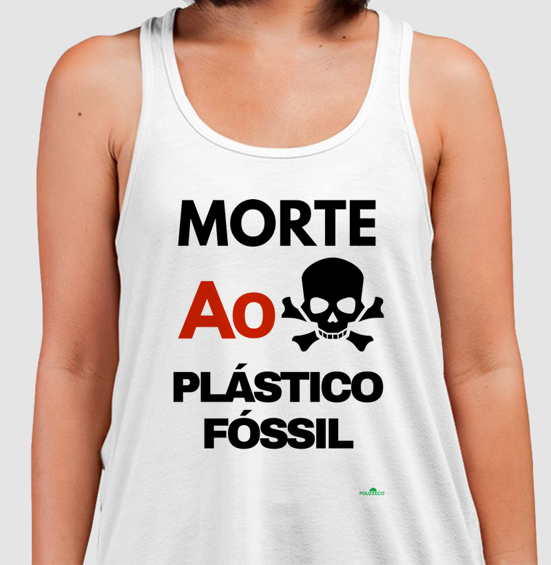 Morte ao plástico fóssil com caveira