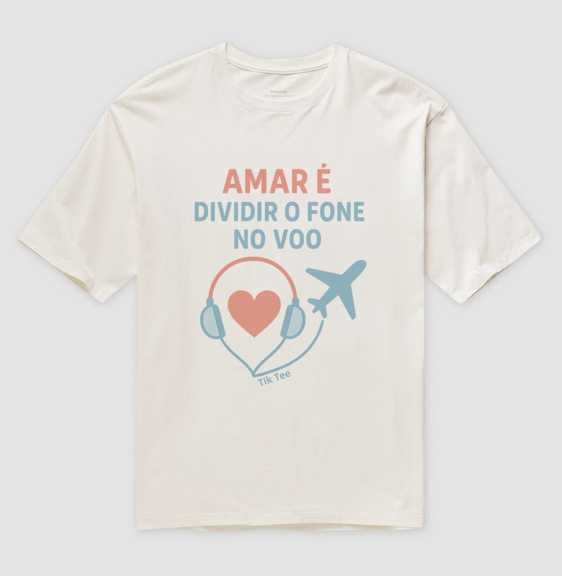 Amar é dividir o fone no voo