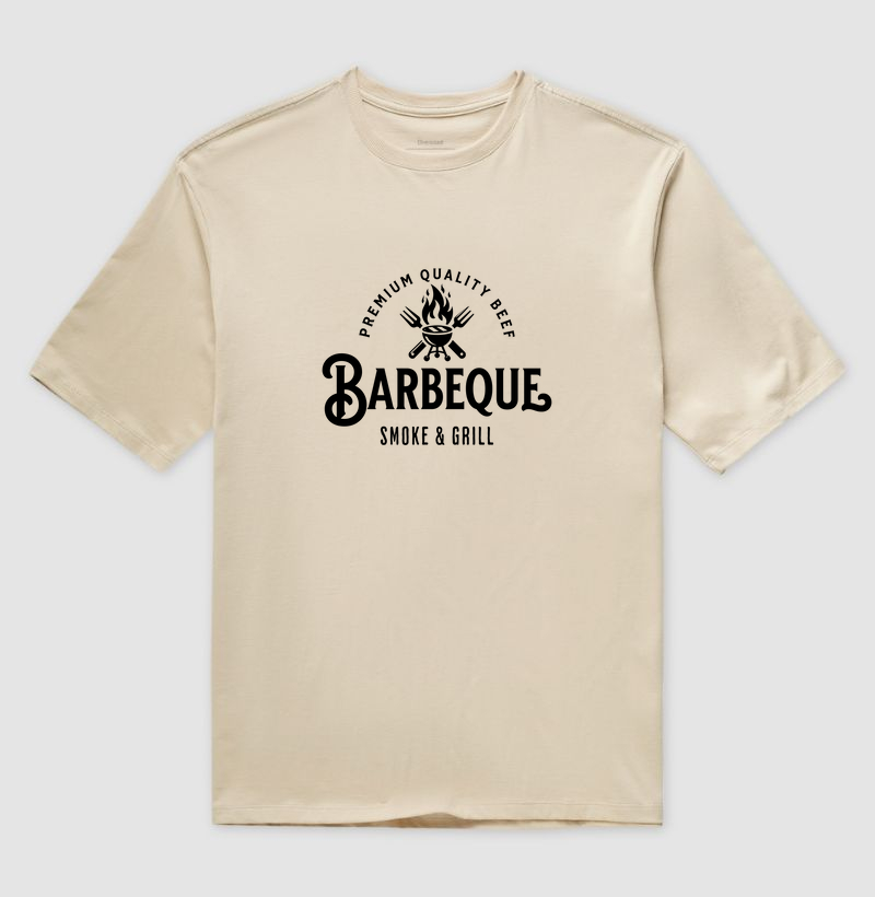 Barbecue Lifestyle: Camiseta Oversized - Design Autêntico para Amantes do Churrasco