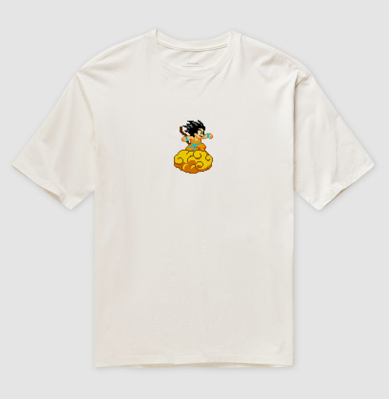Camiseta Pixel Z: nuvem voadora