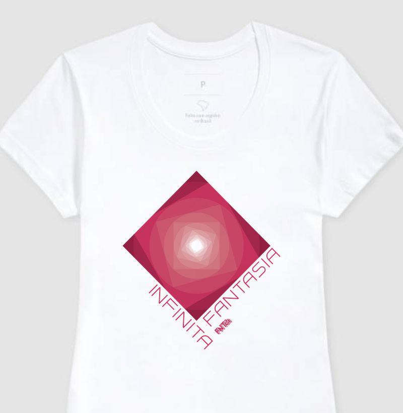 T-SHIRT "INIFINITA FANTASIA" / MAGENTA ESTAMPA GRANDE