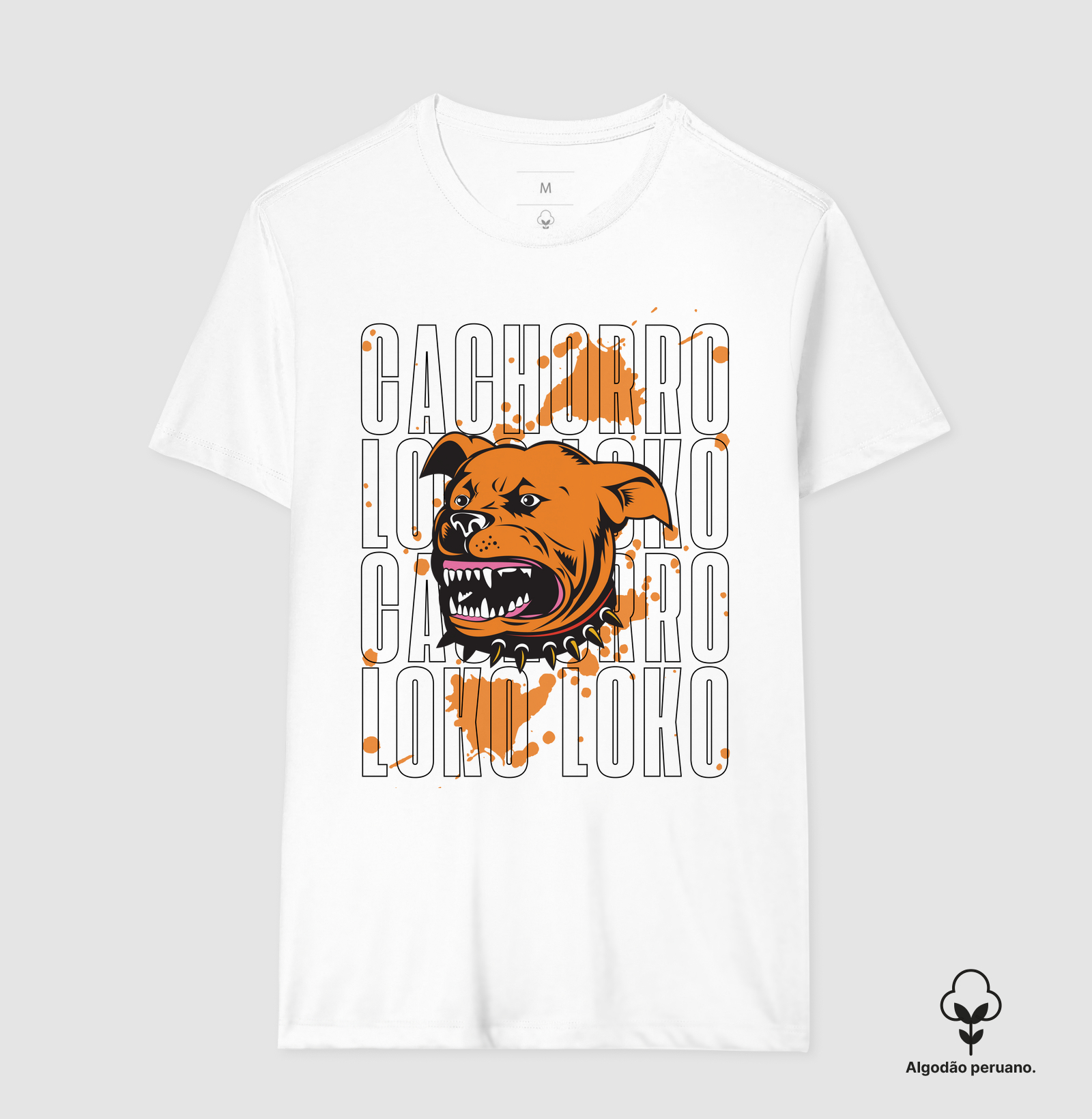 Camiseta Dog Pulse Cachorro Loko - Orange Blood