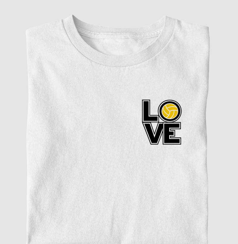 Estampa Love Vôlei de Praia no peito