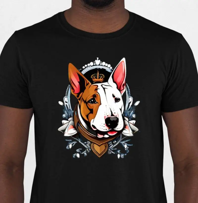 Camiseta BullTerrier estampa cartoon coroa 