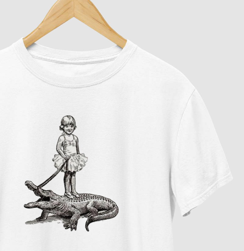 The girl and the alligator shirt
