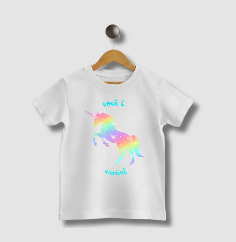 Camiseta Infantil Você é Incrível (Unicórnio Mágico)
