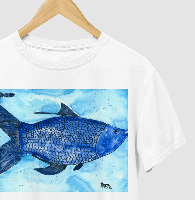 Camiseta Peixe Marinho Aquarela