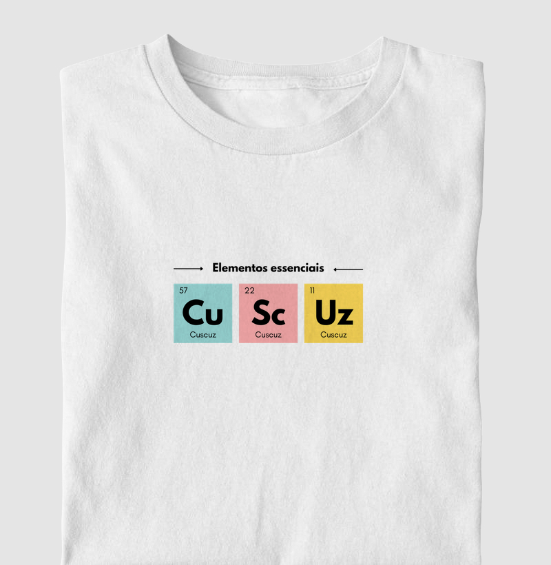 Camiseta elementos essenciais (Cuscuz)