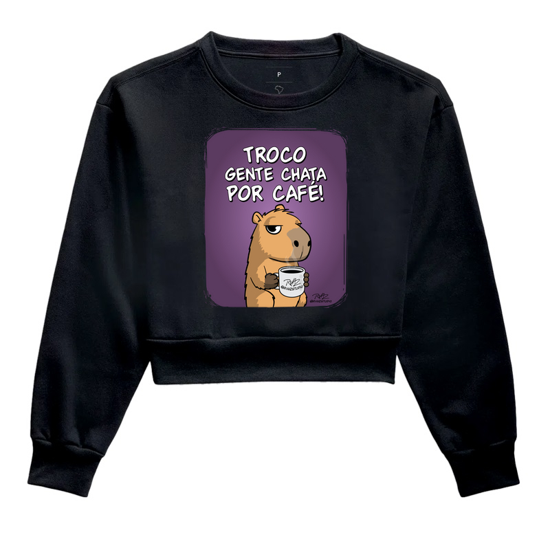 Camiseta Capivara Troco por Café