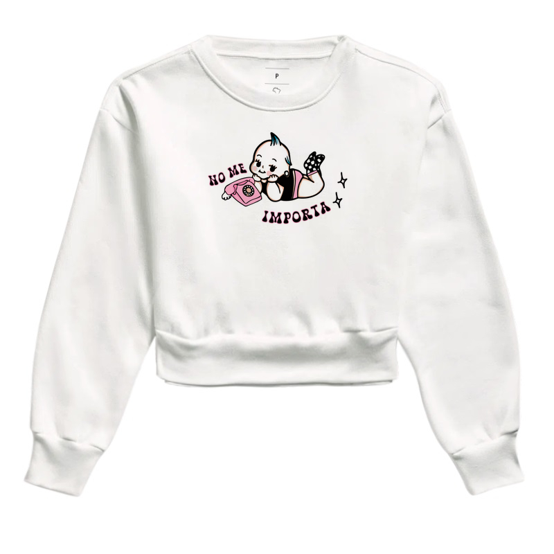 Moletom Cropped - No Me Importa