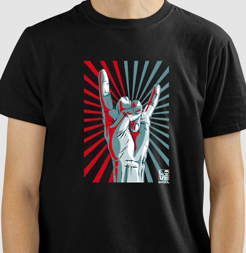Camiseta Love Skull Rock