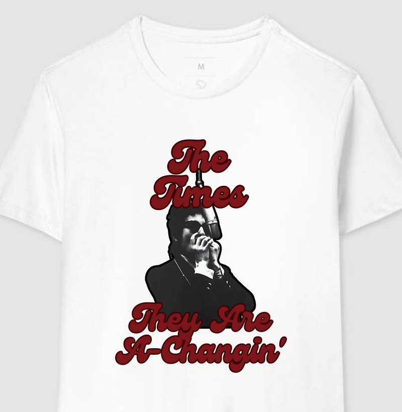 Bob Dylan – The Times They Are A-Changin’ Camiseta Retrô