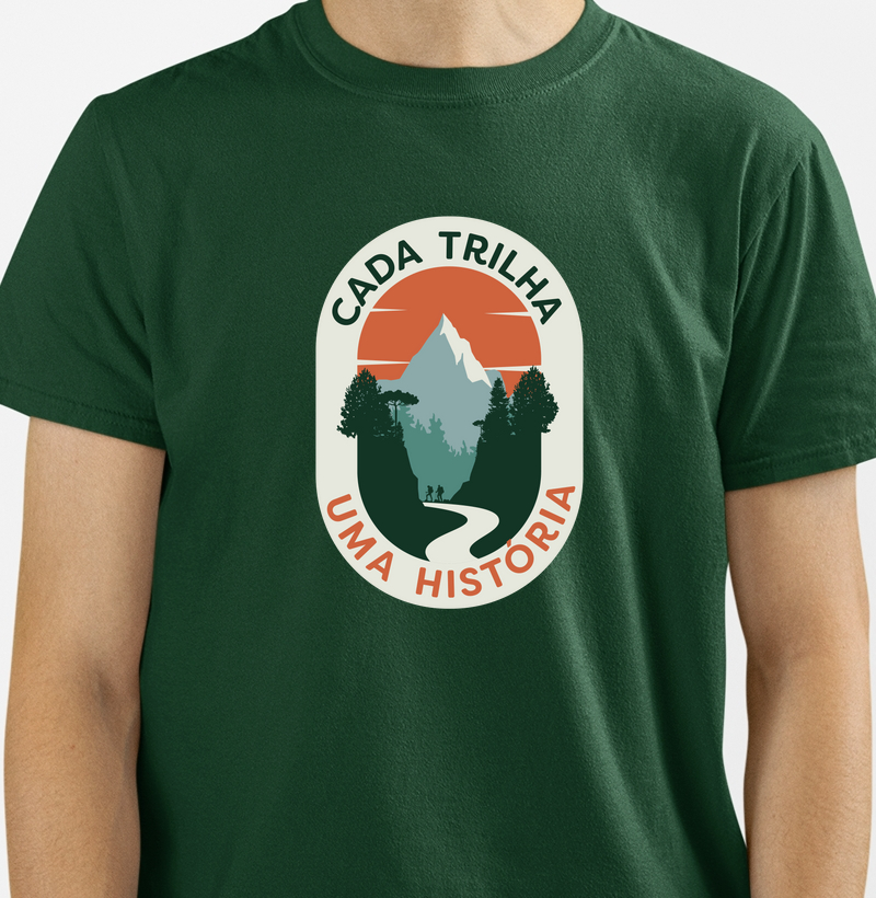 Camiseta Cada trilha, uma história - Masculina