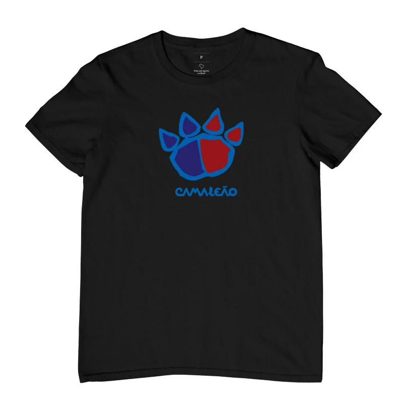 Camiseta Masculina Camaleão Pata Arte