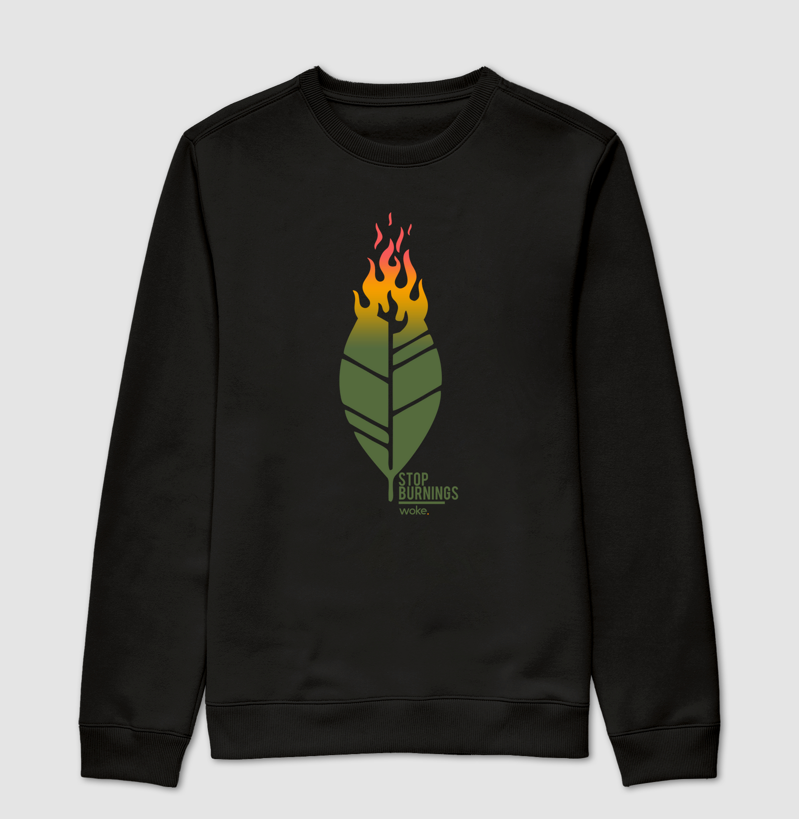 Suéter Slim Woke Stop Burning