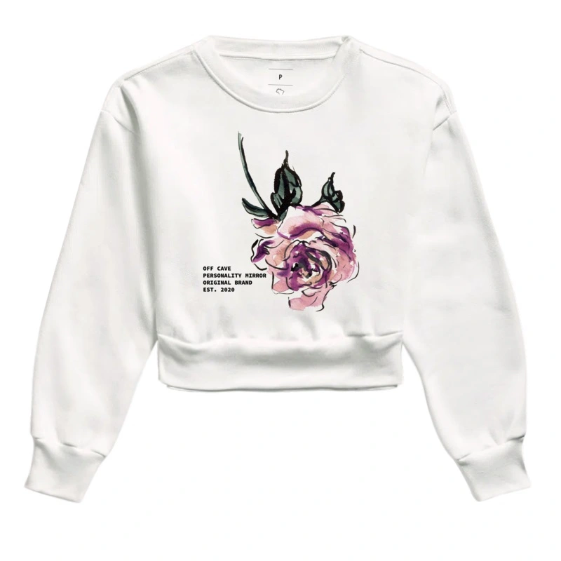 Moletom Cropped FLOR AQUARELA