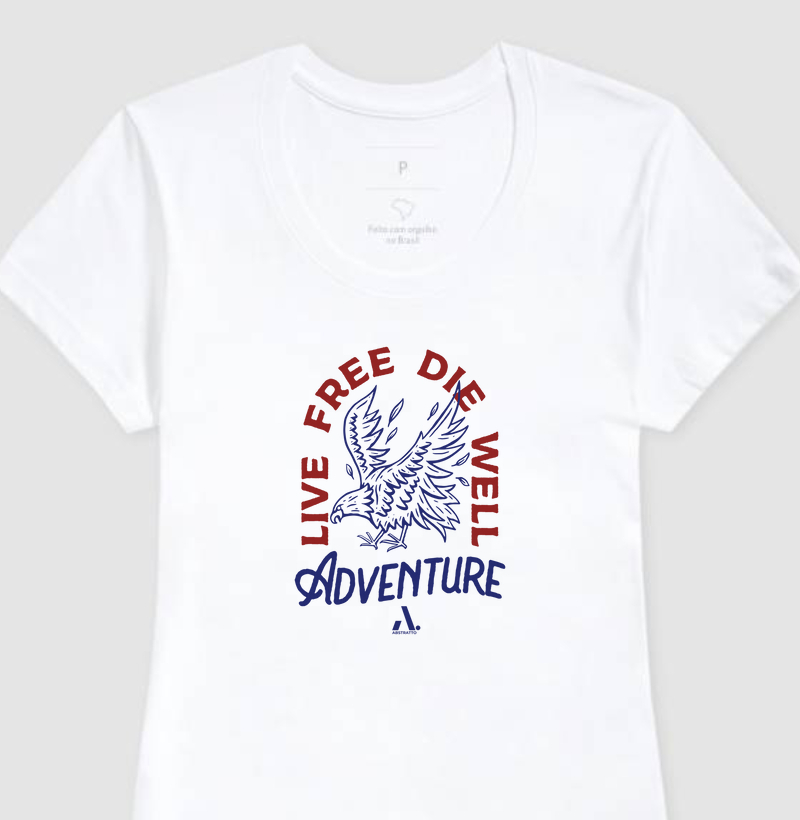 Camiseta feminina Live Free