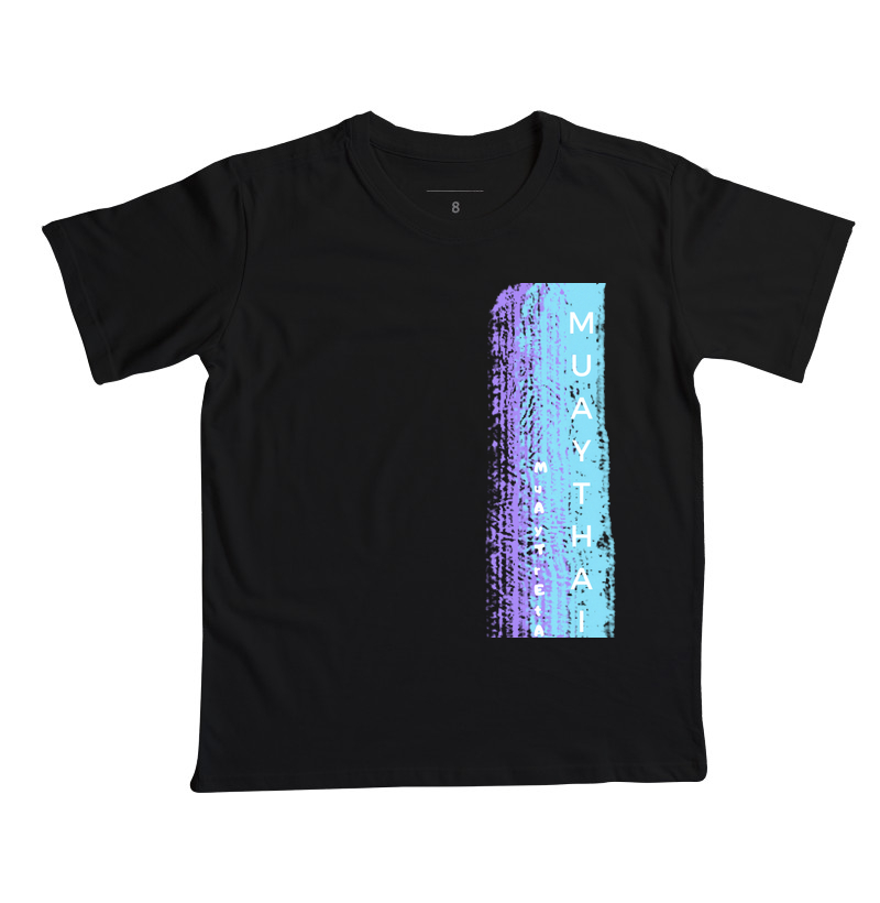 Muay Thai faixa vertical azul e roxo