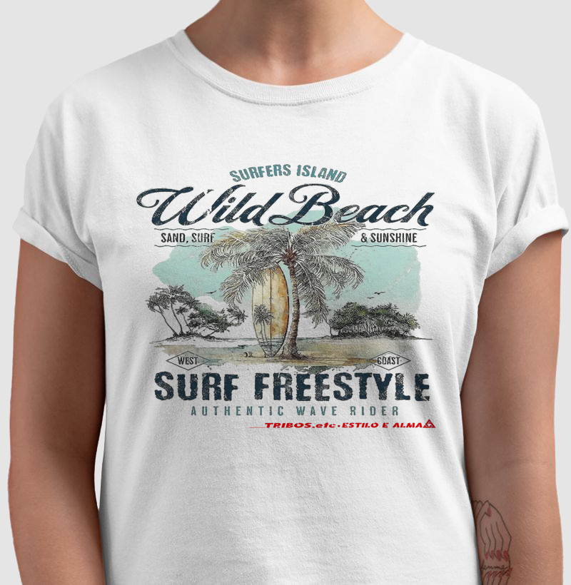 CAMISETA RESERVA.INK MASCULINA E FEMININA TRIBOS.etc ADVENTURE SURF FREESTYLE
