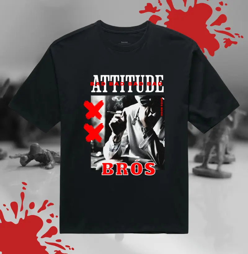 Camiseta Oversized Brós BAD ATITUDE