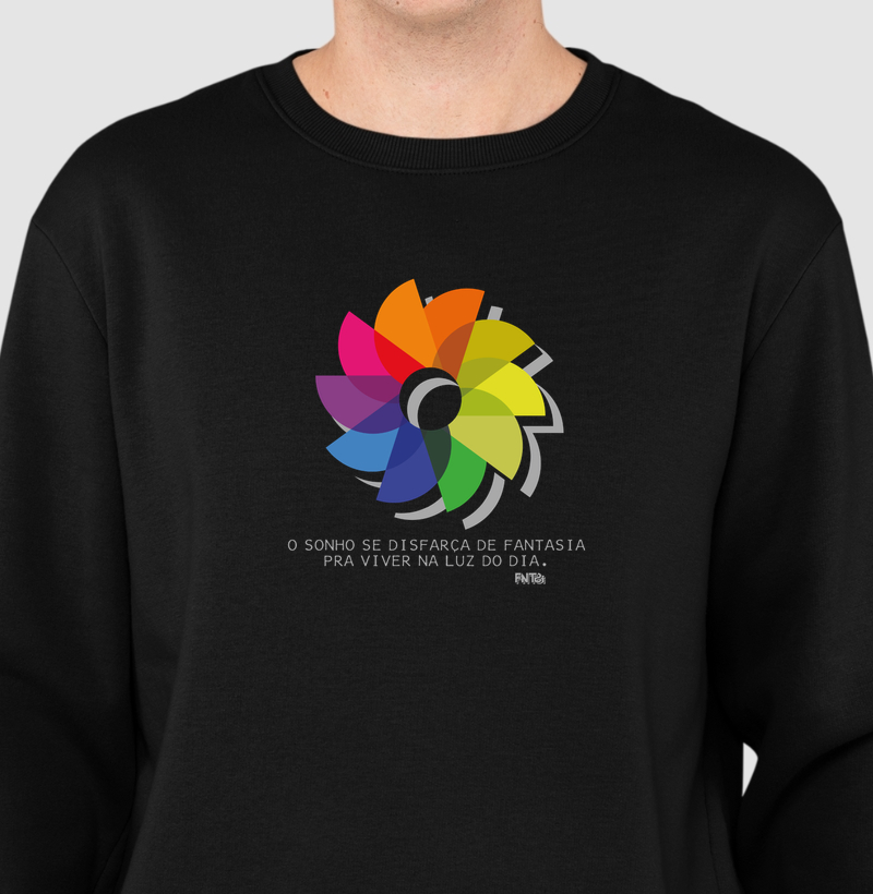 MOLETOM SUÉTER SLIM "DIA" / FLOR DO SOL