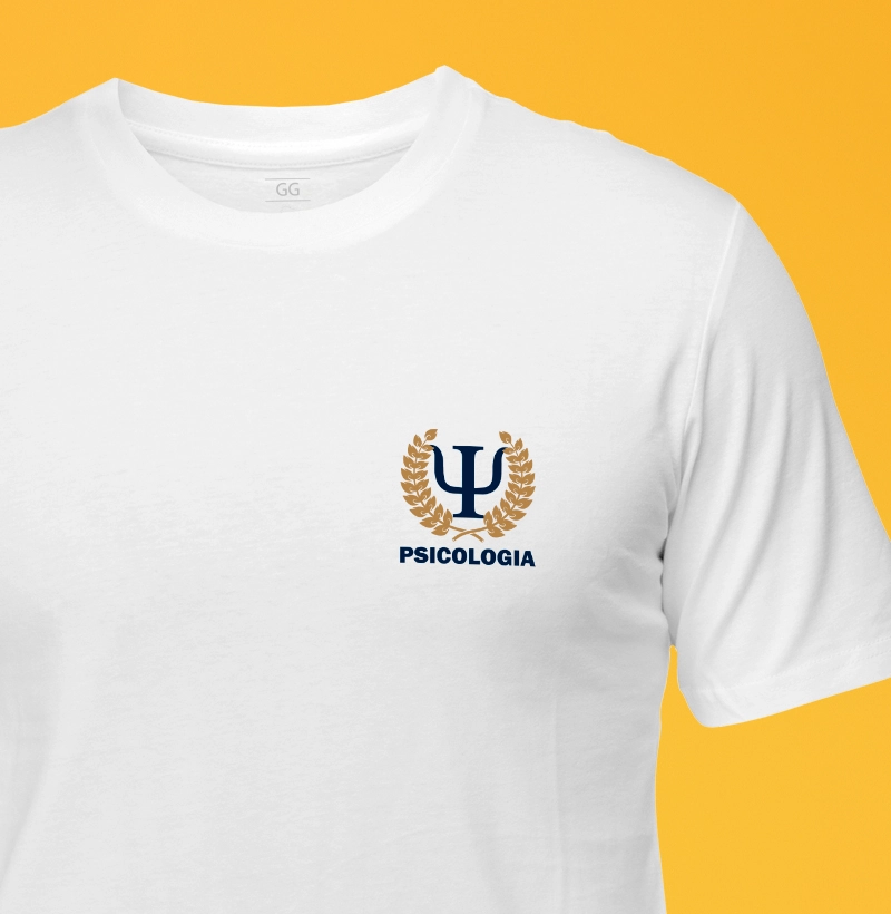Camiseta Psicologia símbolo no peito - masculina