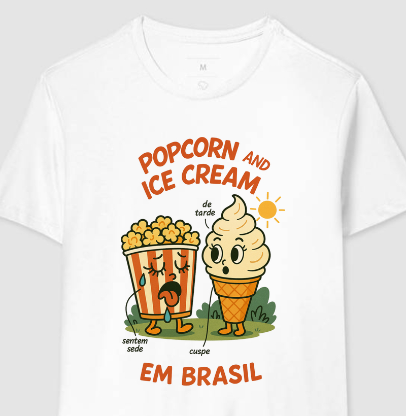 T-Shirt Popcorn and ice cream art