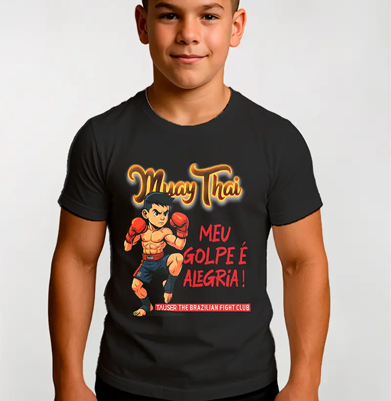 Camiseta Infantil 100% algodão, estampa Meu golpe