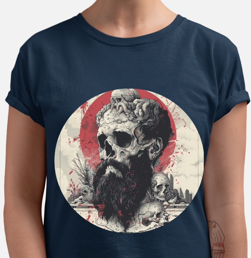 Camisa Estoicismo A Caveira Barbuda