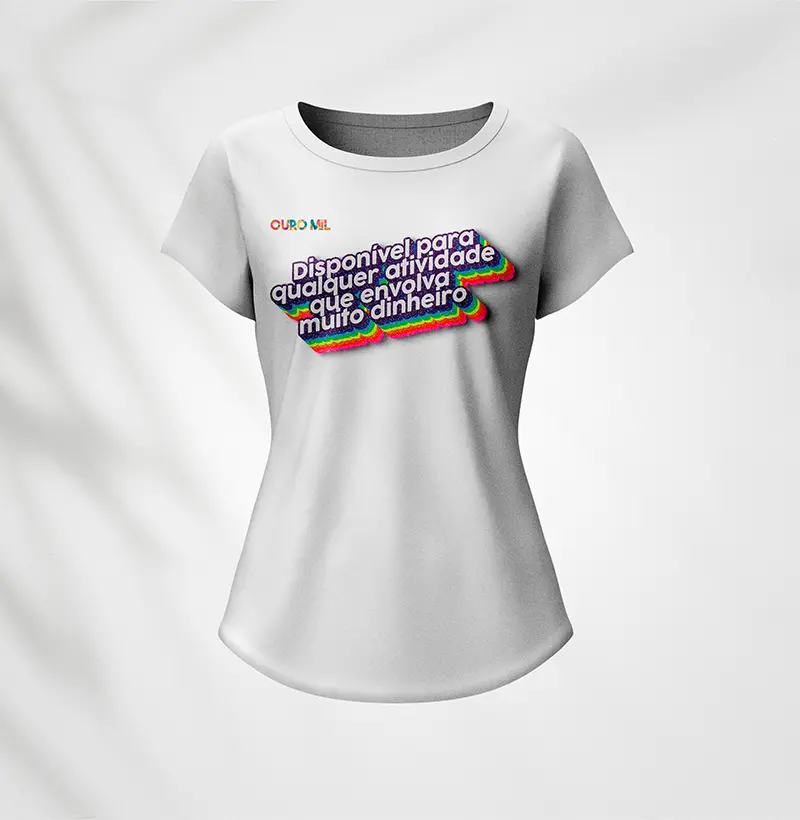 CAMISETAS ESTAMPA DE ATIVIDADES RELACIONDA A DINHEIRO