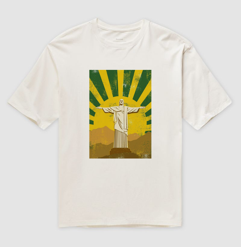 Camiseta Oversized Cristo Redentor
