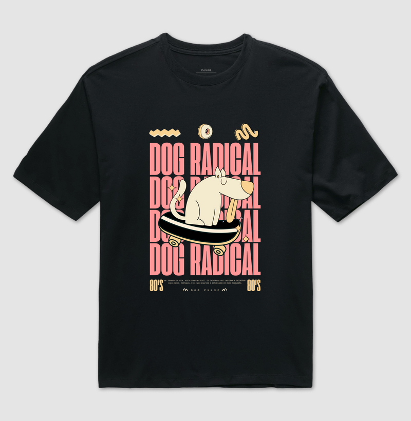 Camiseta Oversized Dog Pulse Radical - Dog On Fire