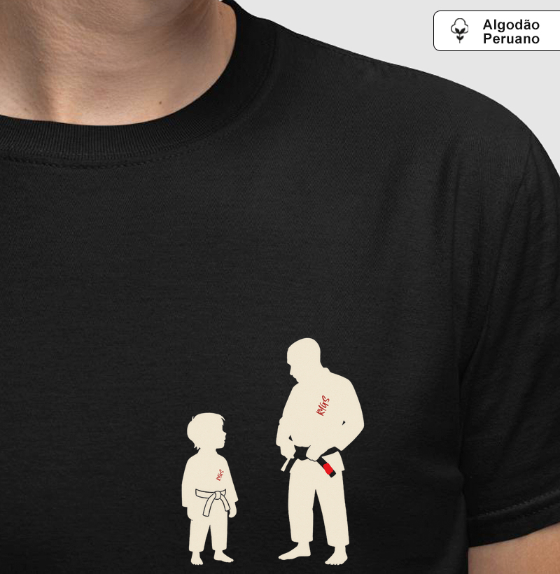 Silhueta Pai e Filho MInimalista