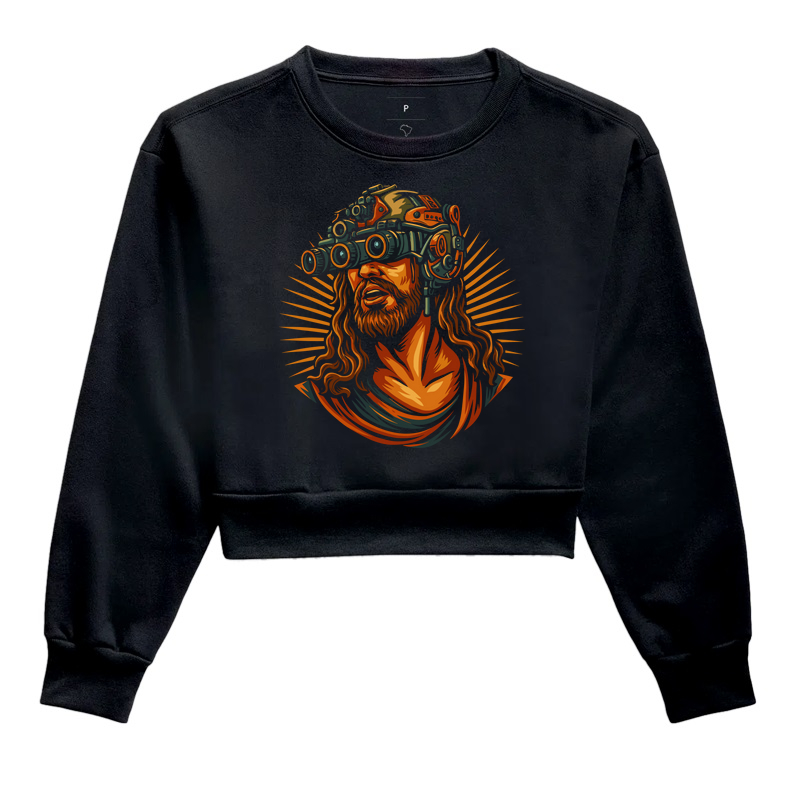 Cropped Moletom Militar tactical christ magnata556