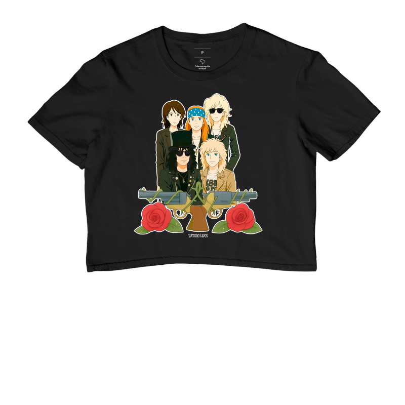 Cropped Fã de Guns N' Roses - Cartoon