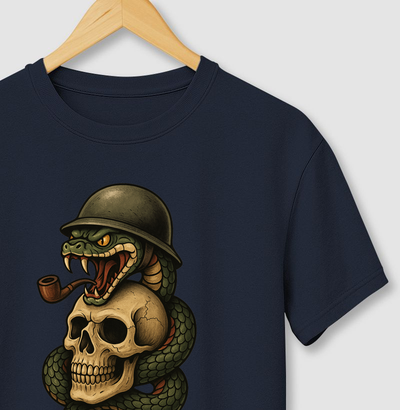 Camiseta Cobra Fumando