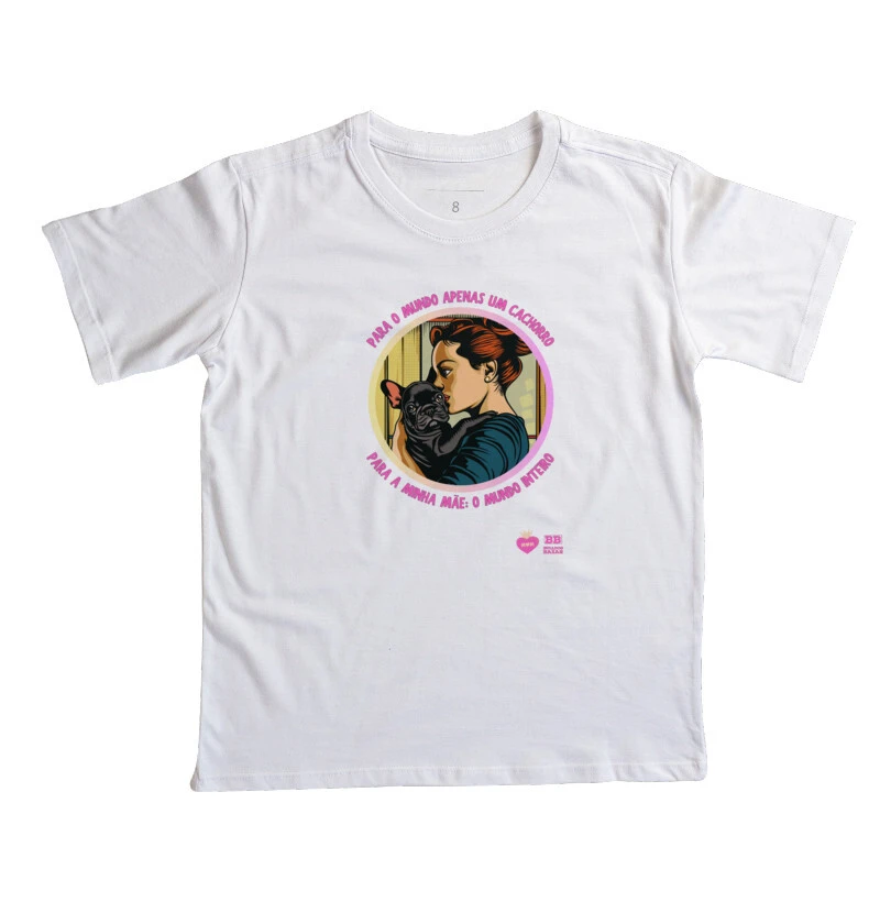 Camiseta Infantil Bulldog Frances "Mundo Inteiro"