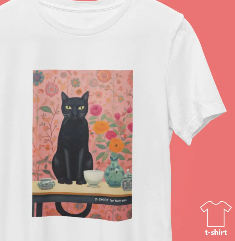 Gato na mesa de chá