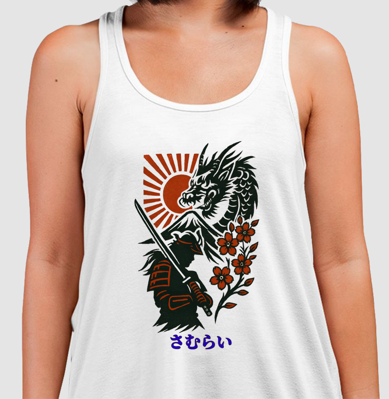 Estampa: 🗡️🐉 Guardião do Japão — Samurai, Dragão e Monte Fuji