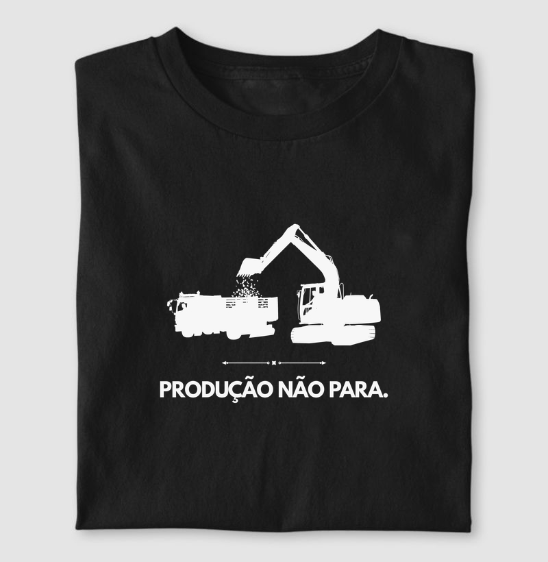 produção não para - escavadeira e caçamba